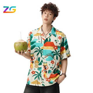 Áo sơ mi nam ngắn tay ZGO loại áo đi biển, nhóm, gia đình, du lịch có size trẻ em  A3D33