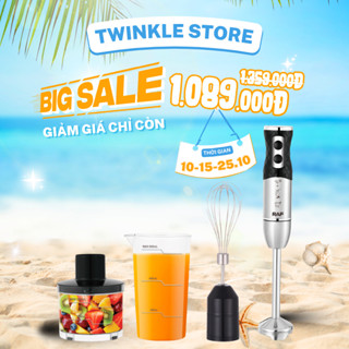 Máy Xay Cầm Tay Đa Năng 4in1 RAF 1600W Lưỡi Inox 4 Cánh Xay Cháo Thịt Cá Rau Củ Tỏi Ớt Đánh Trứng