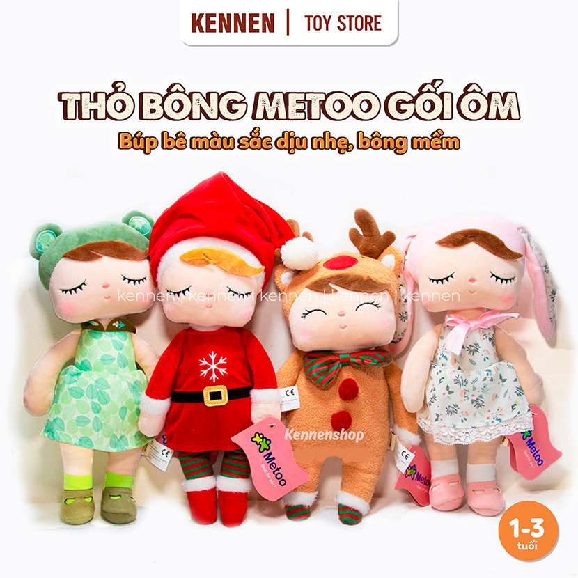 Thỏ metoo bông gối ôm cho bé 30cm dễ thương, an toàn cho bé - Kennen shop