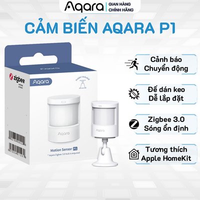 Cảm biến chuyển động Aqara P1 Motion Sensor MS-S02 - Góc quét 170 độ, Tương thích Apple HomeKit, Cần trang bị Hub