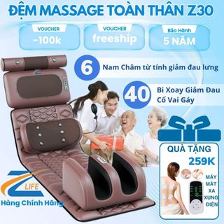  Đệm Massage Toàn Thân Z30 Nâng Cấp 2025 – Máy Massage & Chườm Ấm Đa Năng Cho Sức Khỏe Tại Nhà 