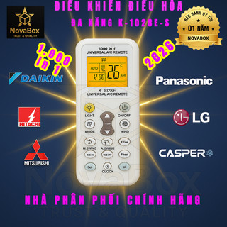 Điều Khiển Điều Hòa Đa Năng 1000 in 1 K-1028E / K-1028E-S và X 9900- 5000 IN 1, Có Đèn Pin, Bản K-1028E-S Màn Hình L