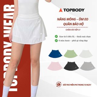 Chân Váy Thể Thao Nữ Topbody Wear Dáng Chữ A, Kèm Quần Bảo Hộ, Phù Hợp Chơi Pickleball, Tennis, Cầu Lông - CVAYT02