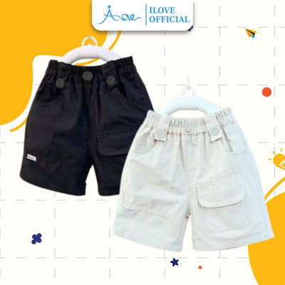 [MỚI] Quần đùi KAKI TÚI HỘP cho bé trai AORE, Quần Short Ngố kaki dáng Lửng cá tính bé đi học, đi chơi 8-34kg