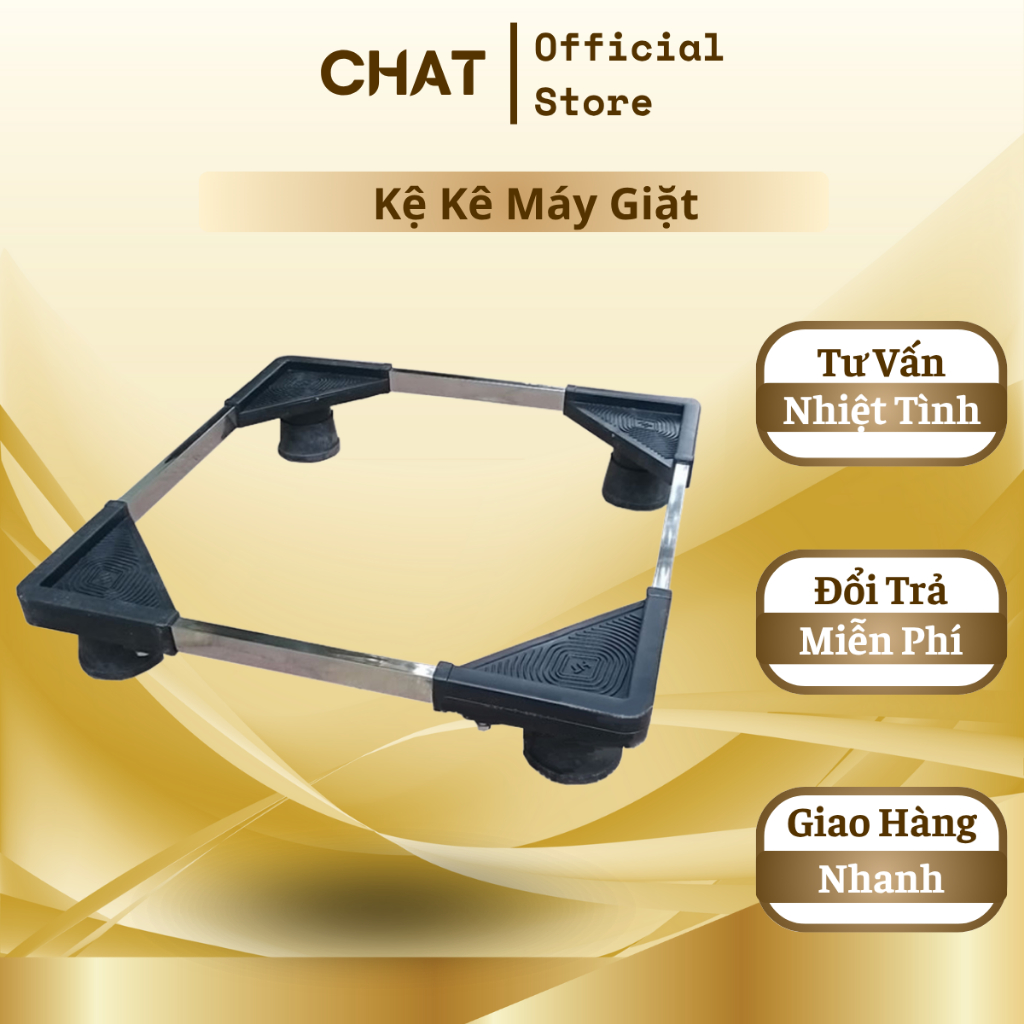 Kệ Kê Máy Giặt, Tủ Lạnh Chân Đế Chống Trơn Trượt Điều Chỉnh Được Kích Thước Dễ Dàng (GVQ Store)
