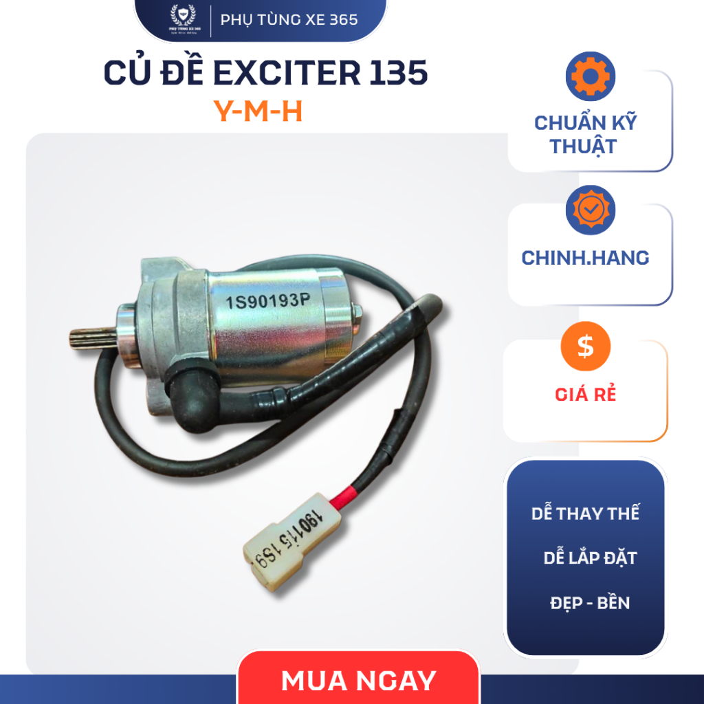 Củ đề Exiter 135 4 số, mô tơ đề Exiter
