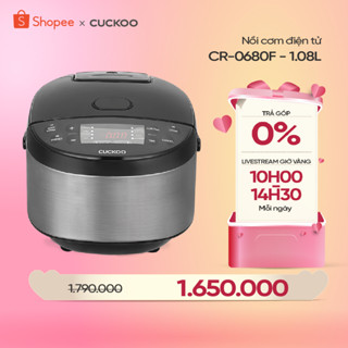 Nồi cơm điện tử Cuckoo 1.08L CR-0680F đa chức năng, thiết kế hiện đại - Bảo hành 2 năm - Hàng chính hãng Cuckoo
