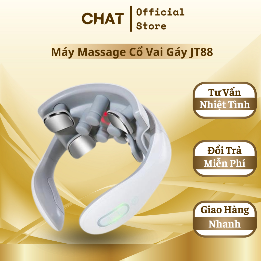 Máy Massage Cổ Vai Gáy JT88 Thiết Kế 5 Đầu Rung Mát Xa Thư Giãn Giảm Mệt Mỏi Hiệu Quả GVQ Store