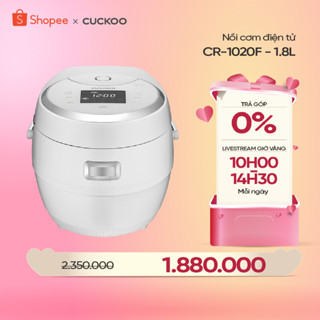 Nồi cơm điện tử Cuckoo 1,8L CR-1020F - Bảng điều khiển LED - Lòng nồi chống dính - Chất lượng Hàn Quốc - Hàng chính hãng