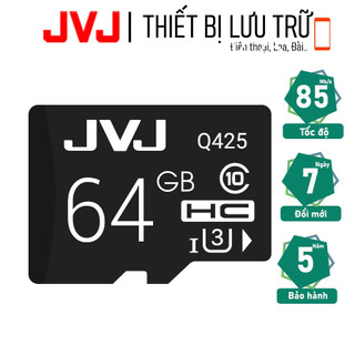  Thẻ nhớ 64Gb JVJ Class 10 U3 - Dùng cho tất cả các dòng thiết bị hỗ trợ thẻ nhớ micro camera giám sát-Bảo hành 5 năm 