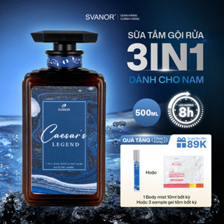 Sữa Tắm Gội Nam 3in1 Hương Nước Hoa Svanor Caesar's Legend 500ML Làm Sạch Sâu Lưu Hương 8 Giờ