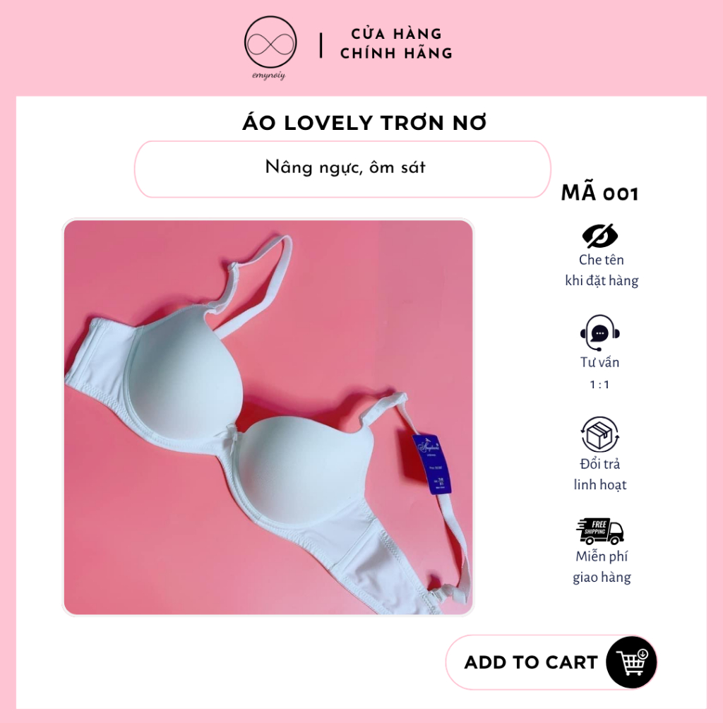 [MÃ LOVELY 001] - ÁO LÓT LOVELY TRƠN NƠ, NÂNG NGỰC, ÔM SÁT