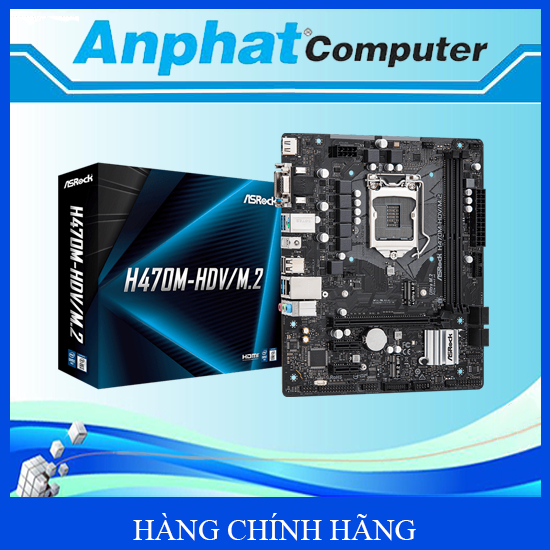 Bo mạch chủ Main ASROCK H470M-HDV/M.2 LGA 1200 - Hàng chính hãng