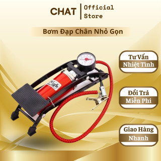 Bơm Đạp Chân Mini 1 Piston Đa Năng Xe Đạp, Xe Máy, Ô Tô, Bơm Phao, Bóng Tiện Lợi Sử Dụng (GVQ Store)