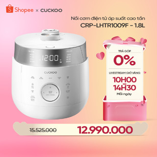 Nồi cơm điện áp suất kép cao tần CUCKOO 1,8 lít CRP-LHTR1009F hai màu trắng/đen - Áp suất kép - Hàng chính hãng