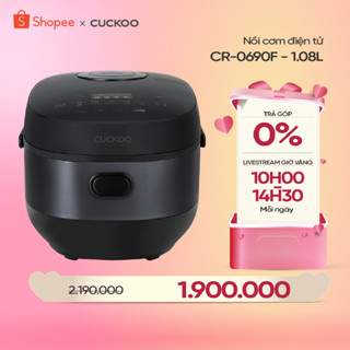 Nồi cơm điện tử Cuckoo 1.08L CR-0690F màu Đen nhiều chế độ nấu - Bảo hành 2 năm- Hàng chính hãng Cuckoovina
