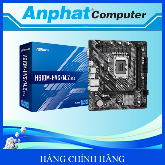 Bo mạch chủ Main ASROCK H610M-HVS/M.2 R2.0 Socket LGA 1700 - Hàng chính hãng