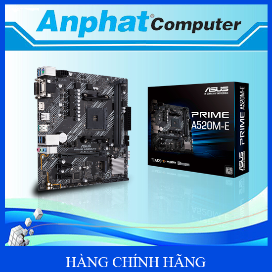 Bo mạch chủ Main Asus A520M-E hổ trợ CPU AMD - Hàng Chính Hãng - Bảo hành 36 tháng