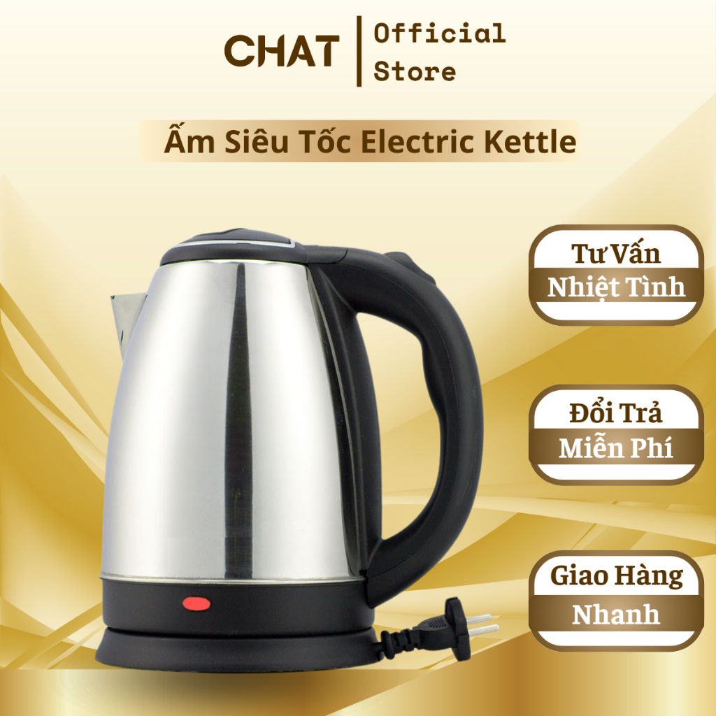 [Mã INBAU154 giảm 15K đơn 99K] Ấm Siêu Tốc 1.8L Electric Kettle Sôi Nhanh Chóng Tiết Kiệm Điện Cho Gia Đình (GVQ Store)