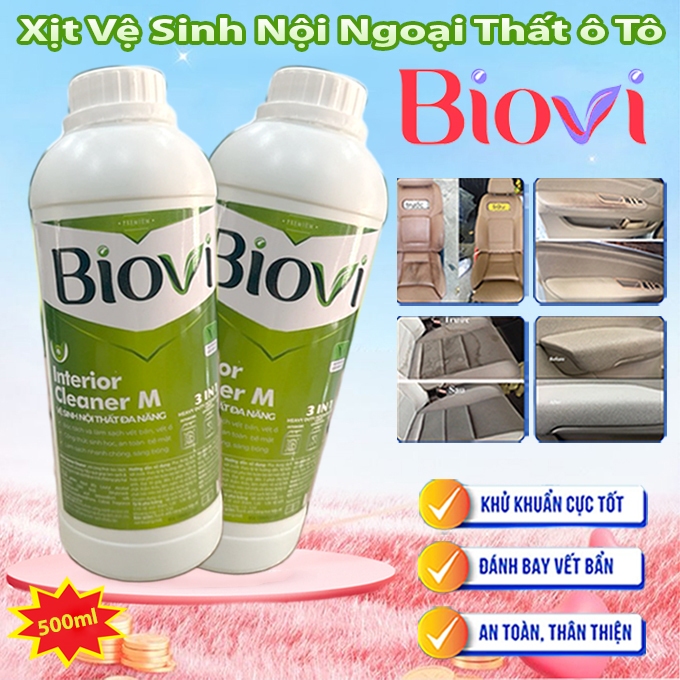 Chai Xịt Vệ Sinh Ô Tô BIOVI 500ml – Vệ Sinh Nội Thất, Ngoại Thất, Khử Mùi, Diệt Khuẩn