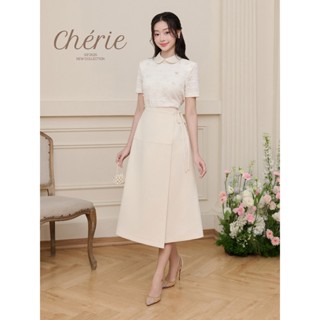 BEAUTEBYV - Áo nữ cổ ve tròn hoạ tiết hoa 3D Fiora