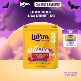[ MỚI] laPaw Gourmet Hạt cho chó con hỗn hợp dinh dưỡng túi 1.5Kg