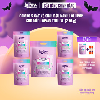 [COMBO 5 bao] Lapaw cát vệ sinh đậu nành lollipop cao cấp 7L/2.5KG