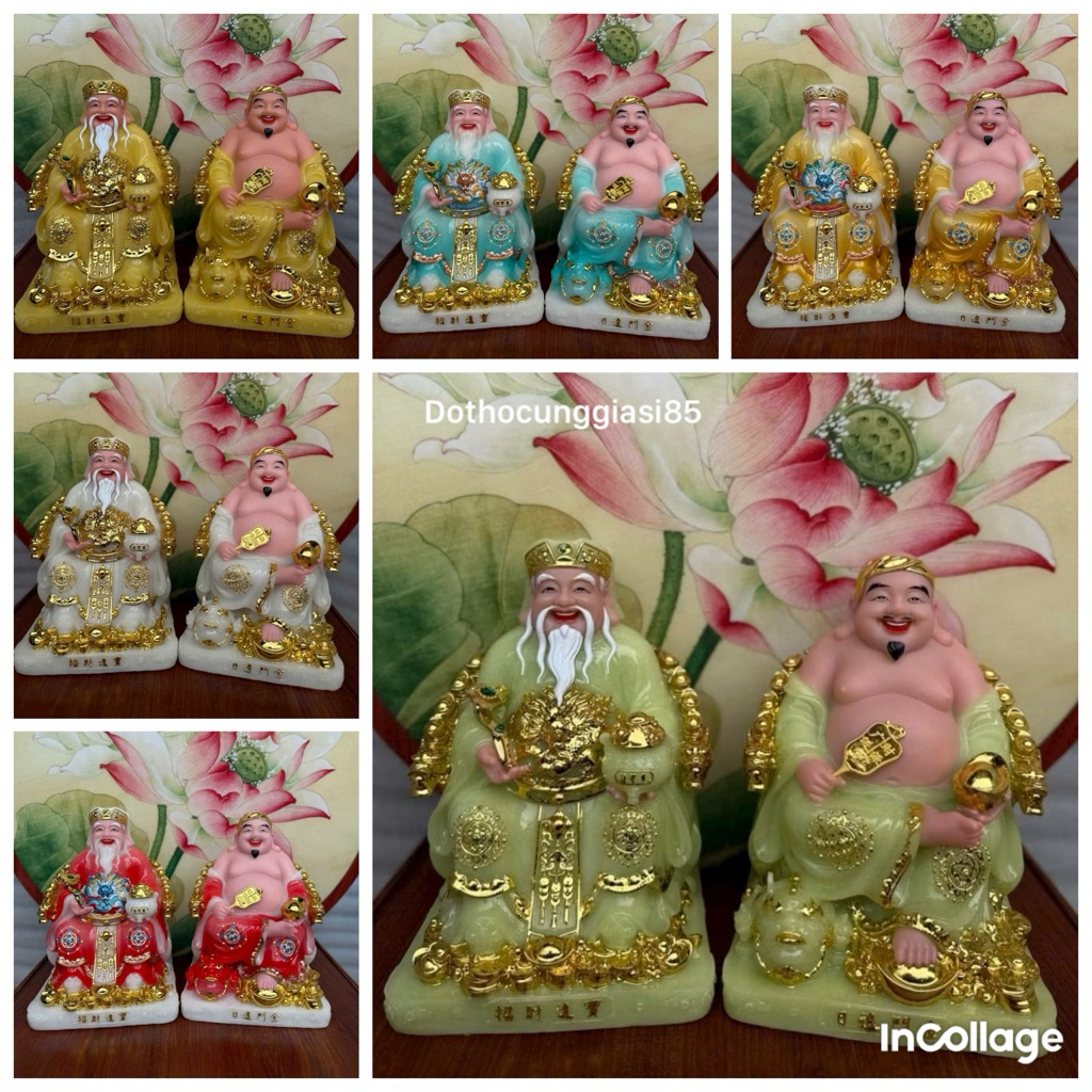 bộ tượng thần tài thổ địa đá thờ cúng