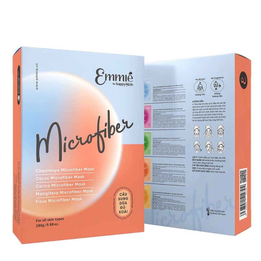 Mặt nạ vi sợi Microfiber Emmie by Happy Skin 28g