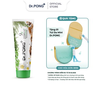 Kem đánh răng 9 loại thảo dược hỗ trợ giảm viêm lợi, hỗ trợ giảm mùi hôi miệng Dr.PONG 9x herbal plus fluoride toothpast