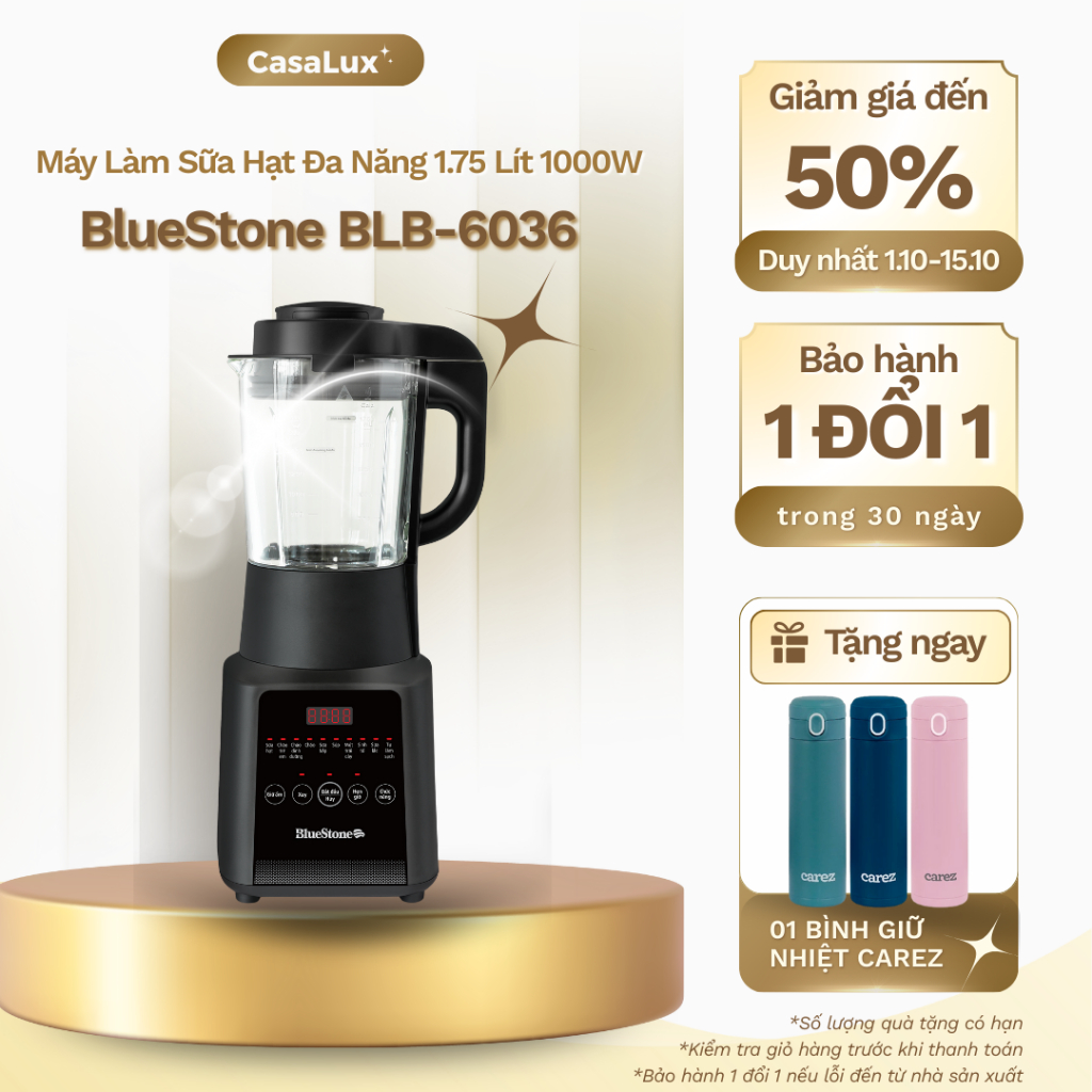 [ LIVE ] Máy Làm Sữa Hạt Đa Năng CHÍNH HÃNG BlueStone BLB-6036 - 1.75 Lít - 1000W - CasaLux Store