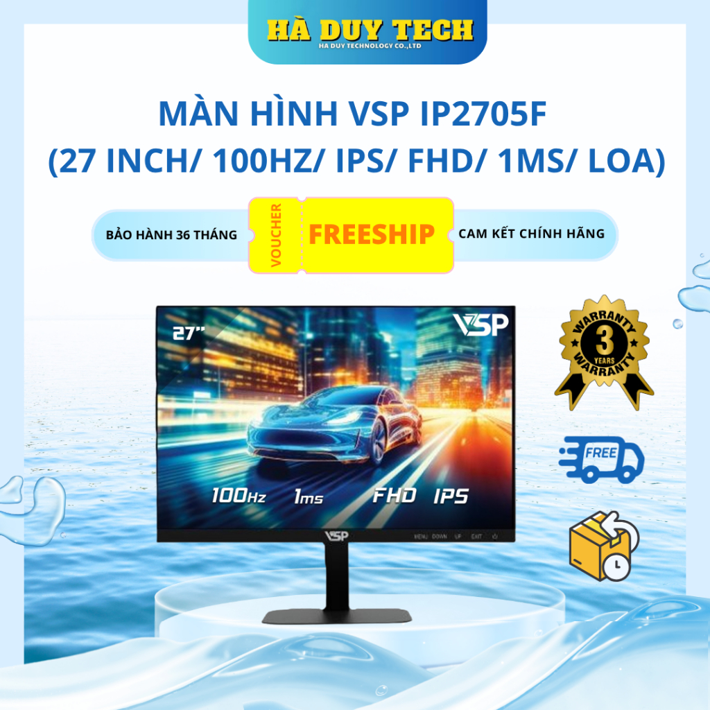 Màn Hình VSP IP2705F (27 inch/ 100Hz/ IPS/ FHD/ 1ms/ Loa) - Hàng Chính Hãng - Bảo Hành 36 Tháng