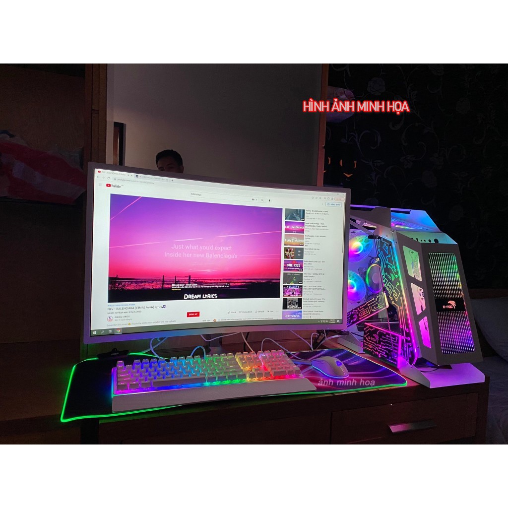 Bộ máy tính để bàn PC Gaming + Màn hình 22inch FULL HD cấu hình core i7, i5 - Ram 8GB - SSD 128GB - 