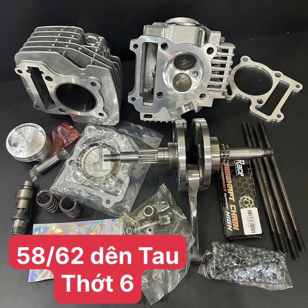 COMBO Đầu lòng Dên Sirius 110 58 62 + 12 hành trinh đi thớt 6 ly cam cò đủa sên cam zên tau cho Si r