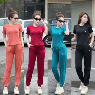 Bộ tập gym yoga aerobic nữ, bộ áo cộc + quần dài bộ tập thể thao nữ( AH-06)