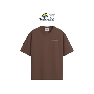 Áo Thun Unisex Local Brand Oversized Tee NATURALIST NEVER STOP EXPLORING – Màu Nâu 100% Cotton