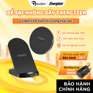  Đế sạc không dây Energizer Qi 15W WCP107 bảo hành 12 tháng 1 đổi 1 - Hàng chính hãng 