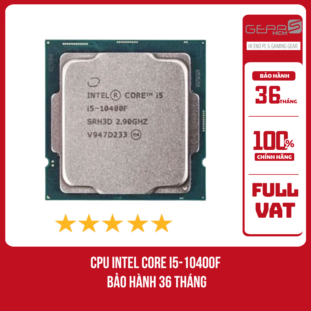 [FULL VAT] CPU Intel Core i5-10400F  Bảo Hành 36 Tháng