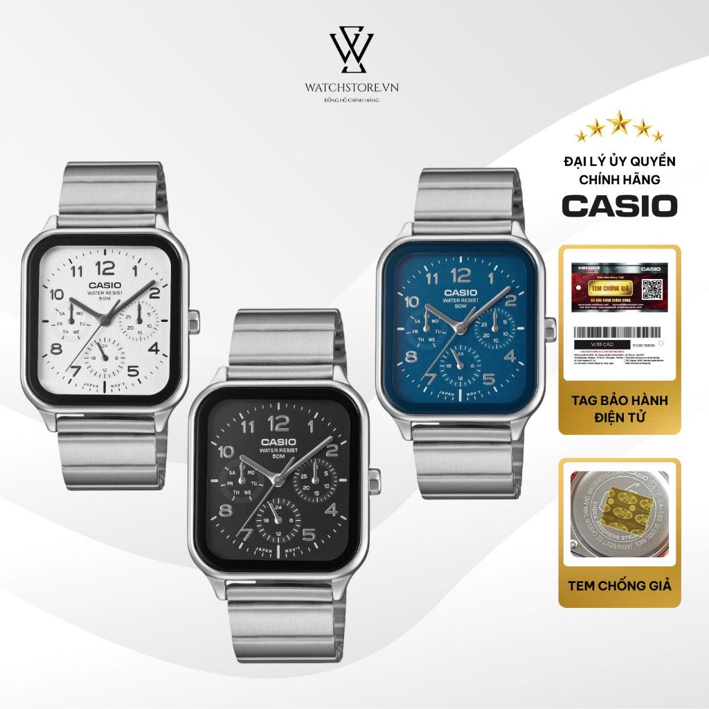 Đồng Hồ Nam Casio MTP-M306D Quartz Kính Khoáng 34mm Chống Nước Vỏ Kim Loại Không Gỉ Chính Hãng - WAT