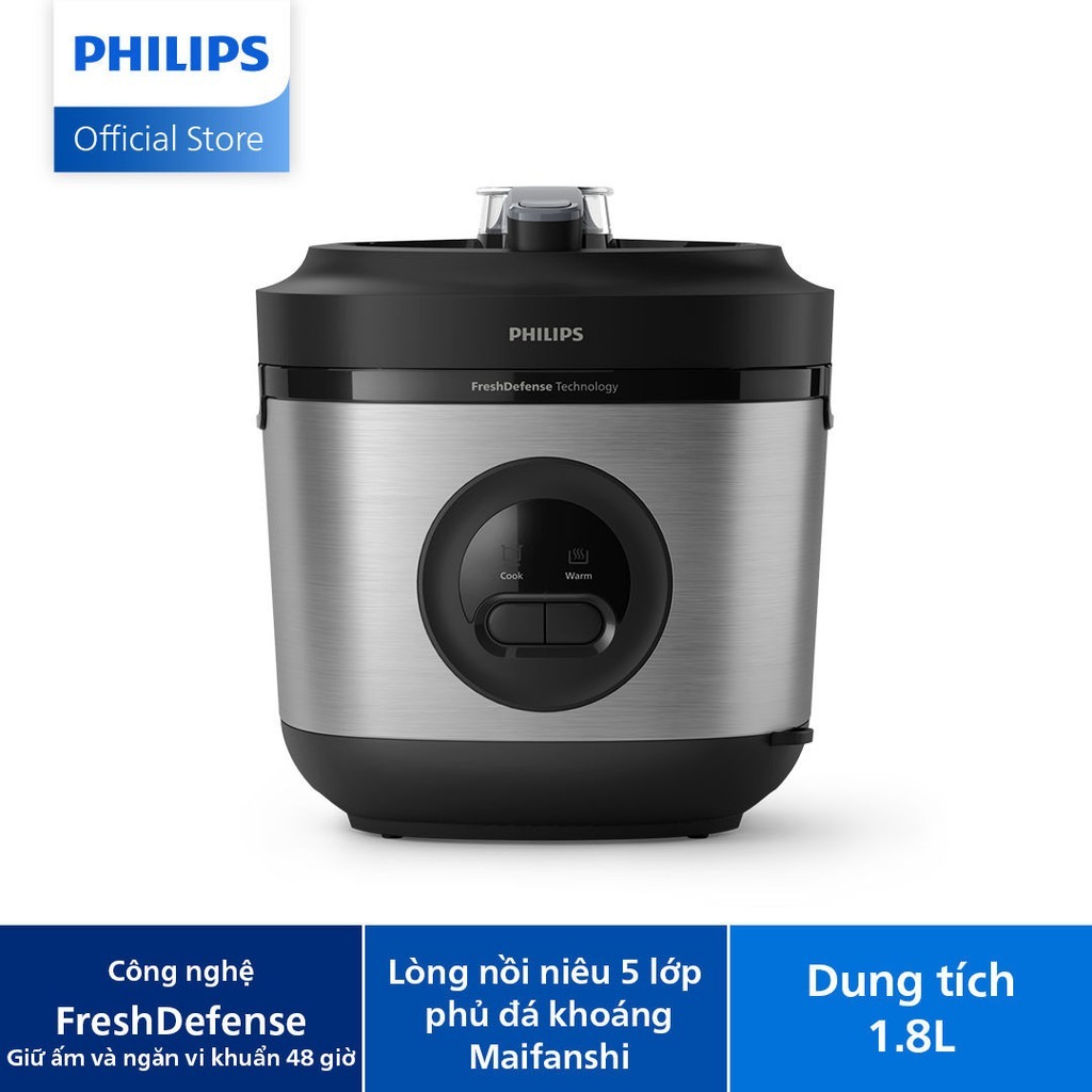 [VHL x Philips] - Nồi Cơm Điện Philips HD3213/31 1.8 lít | 5 lớp| nhiệt 3D - Hàng Chính Hãng