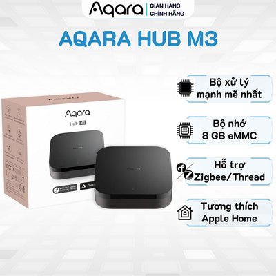 Aqara Hub M3 - Điều khiển trung tâm cấu hình mạnh, Bộ nhớ eMMC 8GB, Cấp nguồn POE, Tương thích Matter, HomeKit