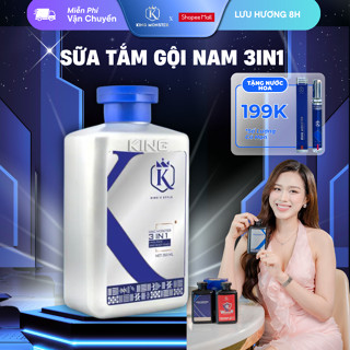 Sữa tắm nam thơm lâu 3in1 King Monster hương nước hoa Châu Âu