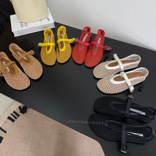 (HÀNG SẴN ) Giày bệt lưới da mềm quai ngang Fengliya mùa hè 2024 F 1088-10