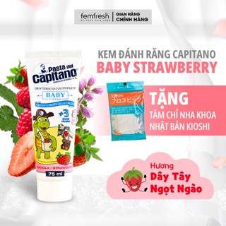  Kem Đánh Răng Cho Bé Trắng Răng Ngừa Sâu Răng Pasta Del Capitano Hữu Cơ An Toàn Cho Trẻ Nhỏ 75ml 