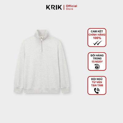 Tên Sản Phẩm: Áo Nỉ Nam KRIK Form Classic  Chất Liệu Cotton Thiết Kế Cổ Khóa Kéo Sang Trọng Hiện Đại AN4212