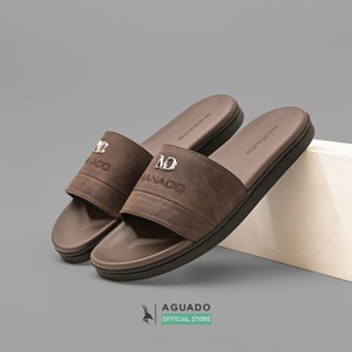 Dép Nam MANADO Dép Quai Ngang Da Bò Cao Cấp MND46 đế hai lớp may chắc chắn đi êm chân, BH 6 Tháng