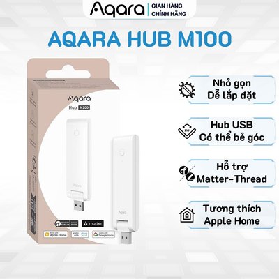 Aqara Hub M100 bản Quốc Tế - Điều khiển trung tâm Zigbee 3.0 dạng USB nhỏ gọn, có thể gập lại, hỗ trợ Apple Homekit
