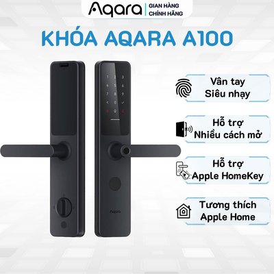 Khoá vân tay Aqara A100/ N100 Zigbee phiên bản Quốc Tế, Nhiều cách mở, Tương thích Apple HomeKey