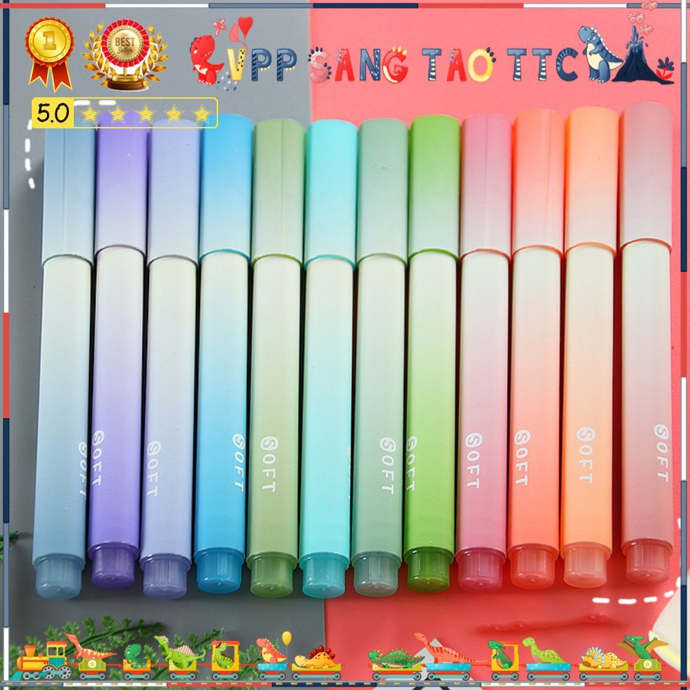 [VPP] Sỉ Lẻ 4 Bút HightLight, Bút Đánh Dấu, Bút Dạ Quang Cao Cấp Màu Pastel Graffiti Chất Lượng Cao|