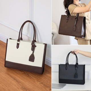 Túi tote da công sở (6 MÀU) hình chữ nhật đựng laptop 15.6 inch, A4 size to văn phòng LISA Limi Bags